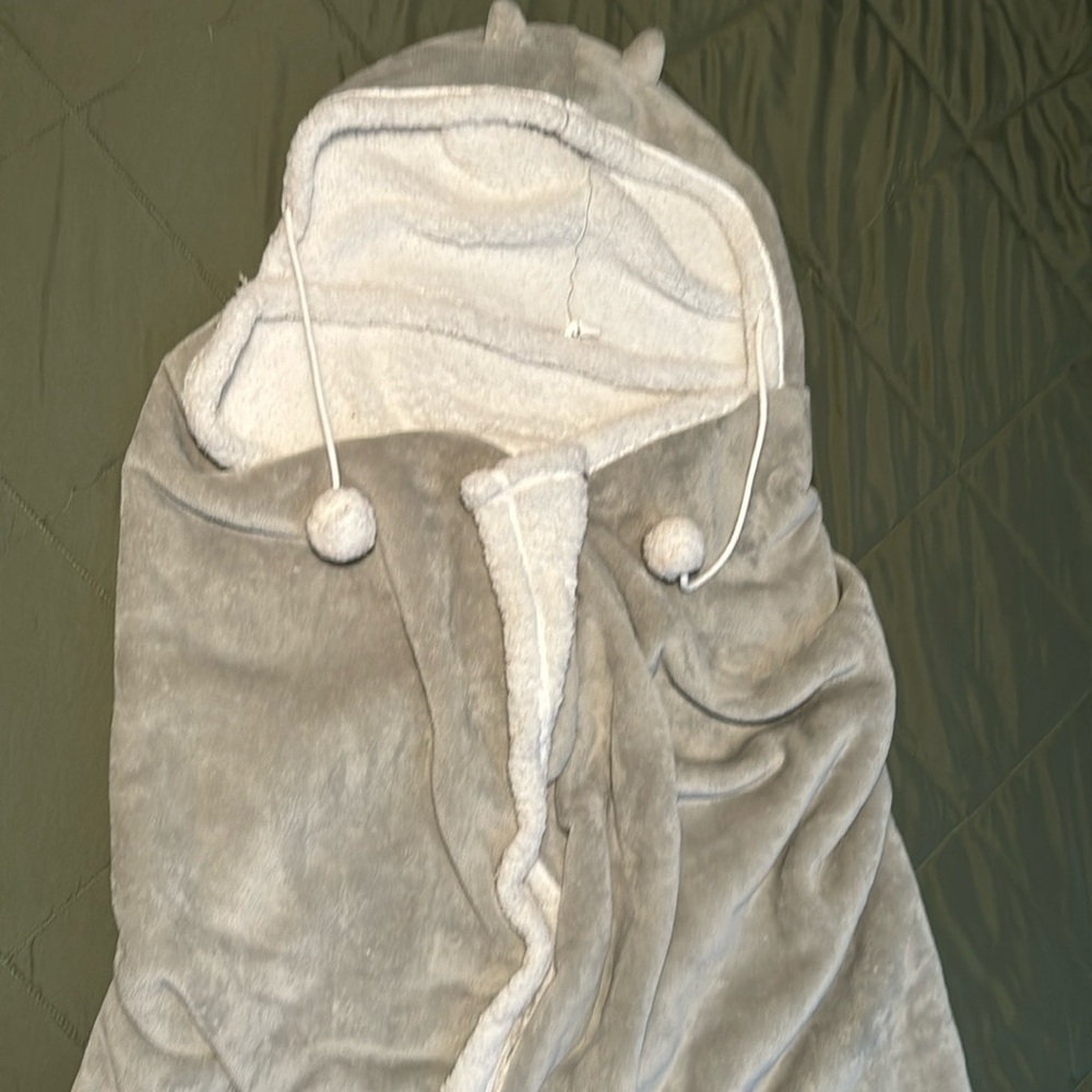 Cat Hood Sherpa Blanket